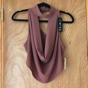 NWT Mystique Boutique Cowl Neck Tank Top